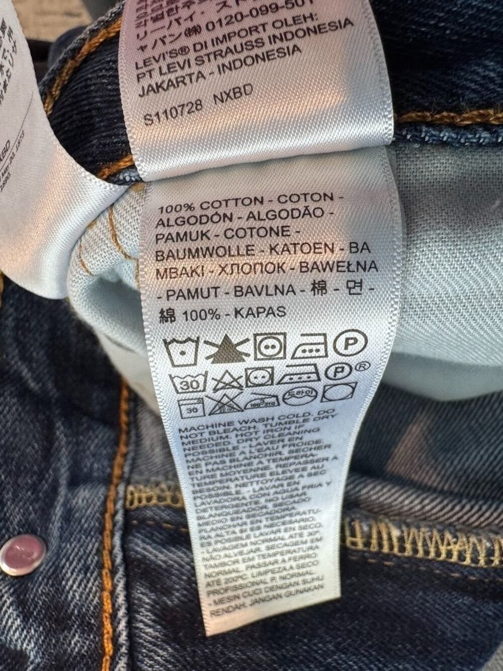 Levi's 550 Relaxed Fit Men's Jeans 100% Cotton Blue Dark Wash Mens Size 36 x 38 - Picture 9 of 9